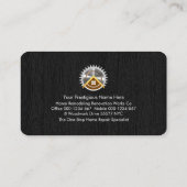 Handyman Tools op houtlaag Visitekaartje (Achterkant)