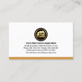 Handyman Tools op zwarte bruine lagen Visitekaartje (Achterkant)