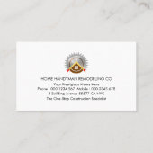 Handyman Tools Placard Home Remodeling Visitekaartje (Achterkant)