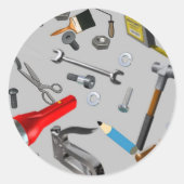 Handyman Tools Ronde Sticker (Voorkant)