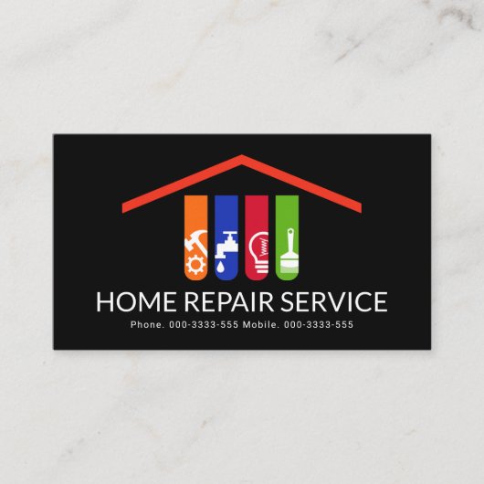 Handyman Tools Rooftop Building Visitekaartje (Voorkant)
