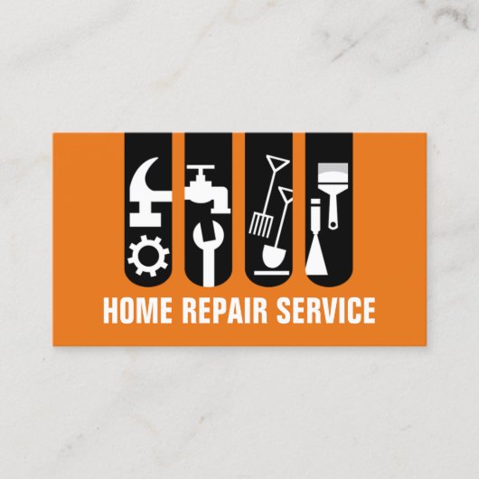 Handyman Tools Tab Home Reparaties Visitekaartje (Voorkant)