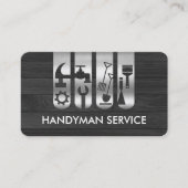 Handyman Tools tabblad op hout Visitekaartje (Voorkant)