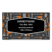 Handyman Tools Theme Magnetische Visitekaartjes Magnetisch Visitekaartje (Voorkant)