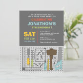 Handyman Tools verjaardagsfeestje uitnodiging (Staand voorkant)