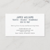 Handyman Tools Visitekaartje (Achterkant)