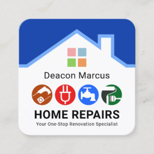 Handyman Tools Window Rooftop Lijst Vierkante Visitekaartje