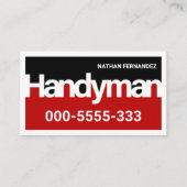 Handyman Uithangbord Frame Bouwer  Visitekaartje (Voorkant)