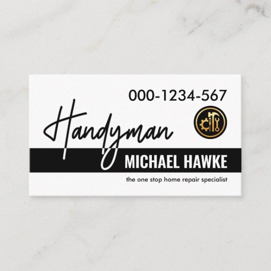 Handyman Uithangbord Gebouw Visitekaartje (Voorkant)