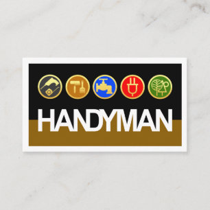Handyman Uithangbord Gouden Ambachtsgereedschap Visitekaartje