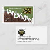 Handyman Uithangbord Rand Houtstructuur Visitekaartje (Voorkant / Achterkant)