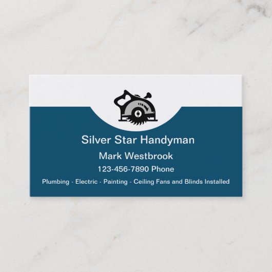Handyman Uniek Modern Visitekaartje (Voorkant)