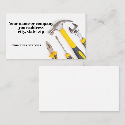 Handyman Visitekaartje (Voorkant / Achterkant)