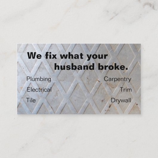 Handyman Visitekaartje (Achterkant)