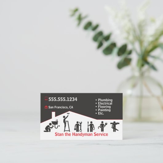 Handyman Visitekaartje (Staand voorkant)