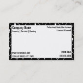 Handyman visitekaartje (Achterkant)