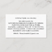 HANDYMAN VISITEKAARTJE (Achterkant)