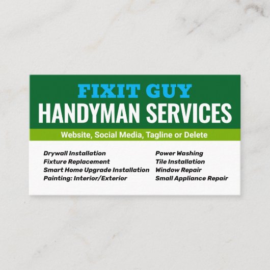 Handyman Visitekaartje (Voorkant)