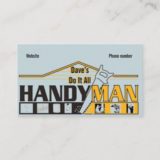 Handyman Visitekaartje (Achterkant)