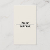 Handyman visitekaartje (Achterkant)