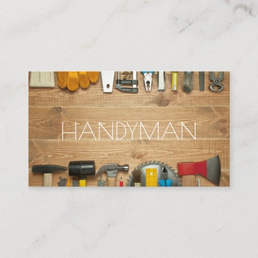 Handyman, Visitekaartje voor onderhoud (Voorkant)