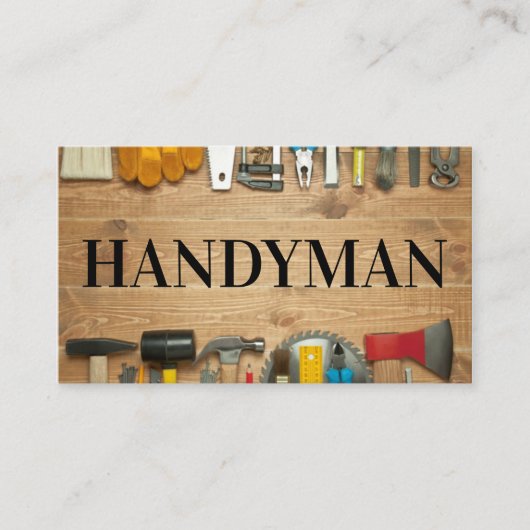 Handyman, Visitekaartje voor onderhoud (Voorkant)
