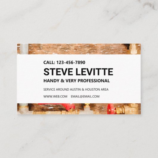 Handyman Visitekaartje - Waterleiding (Achterkant)