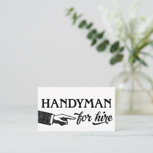 Handyman Visitekaartjes - Koel Vintage (Staand voorkant)