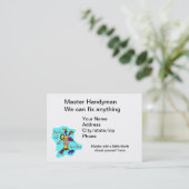 Handyman voor alles visitekaartje (Staand voorkant)