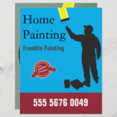 Handyman voor brochure voor kleine bedrijven (Voorkant / Achterkant)