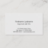 Handyman [White Letterpress Style] Visitekaartje (Achterkant)