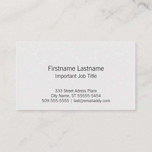 Handyman [White Letterpress Style] Visitekaartje (Achterkant)