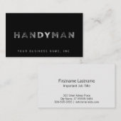 Handyman [White Letterpress Style] Visitekaartje (Voorkant / Achterkant)
