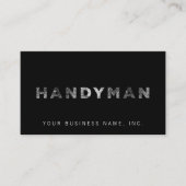Handyman [White Letterpress Style] Visitekaartje (Voorkant)