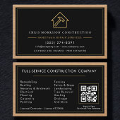 Handyman Wood QR Code Construction Visitekaartje