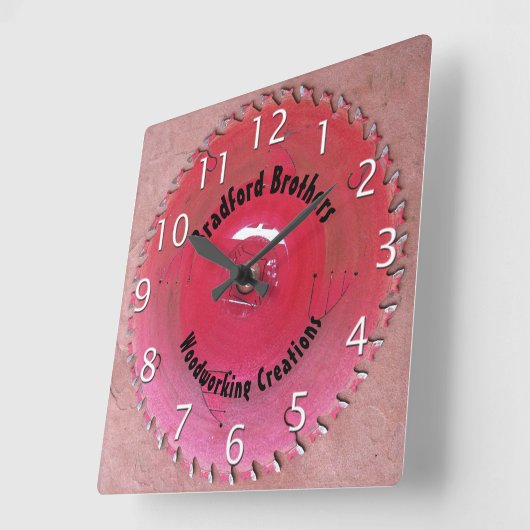 Handyman Woodworking Red Saw Blade - Aangepaste na Vierkante Klok (Hoek)