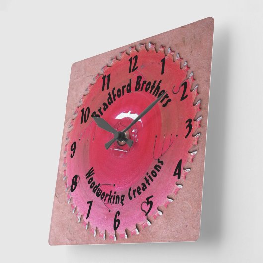 Handyman Woodworking Red Saw Blade - Aangepaste na Vierkante Klok (Hoek)