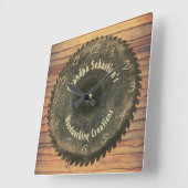 Handyman Woodworking Rustic Saw Blade Sjabloon Vierkante Klok (Hoek)