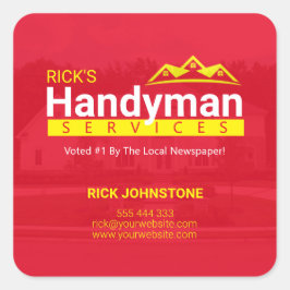 Handyman Zakelijke Stickers- Home Business Vierkante Sticker