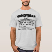 Handyman zelfstandig naamwoord definitie sarcastis t-shirt (Voorkant)