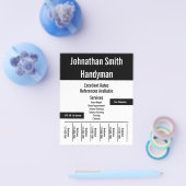 Handyman Zwart-wit Promotie Sjabloon Flyer (Enkel)