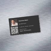 Handyman zwarte foto QR-code Magnetisch Visitekaartje (Voorbeeld)