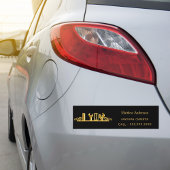 Handymancarpenter, zwarte goudnaam bumpersticker