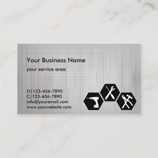 Handymanconstructie Modern rood etiket Visitekaartje (Achterkant)