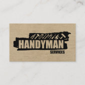 Handymandiensten eenvoudig zwart visitekaartje (Voorkant)