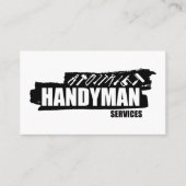 Handymandiensten eenvoudig zwart-wit visitekaartje (Voorkant)