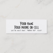 Handymandiensten Mini Visitekaartje (Achterkant)