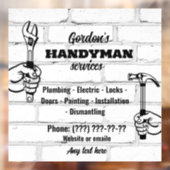 Handymandiensten Raamsticker (Vel 2)