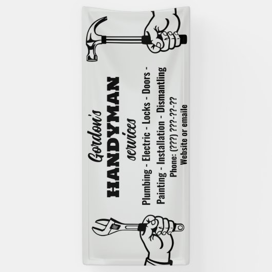 Handymandiensten Spandoek (Verticaal)