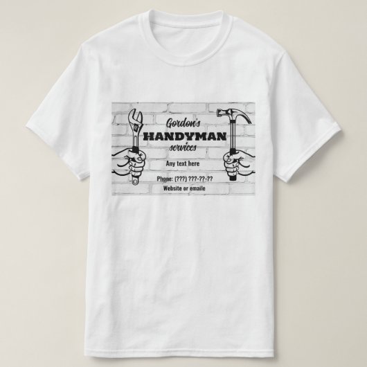 Handymandiensten T-shirt (Design voorkant)